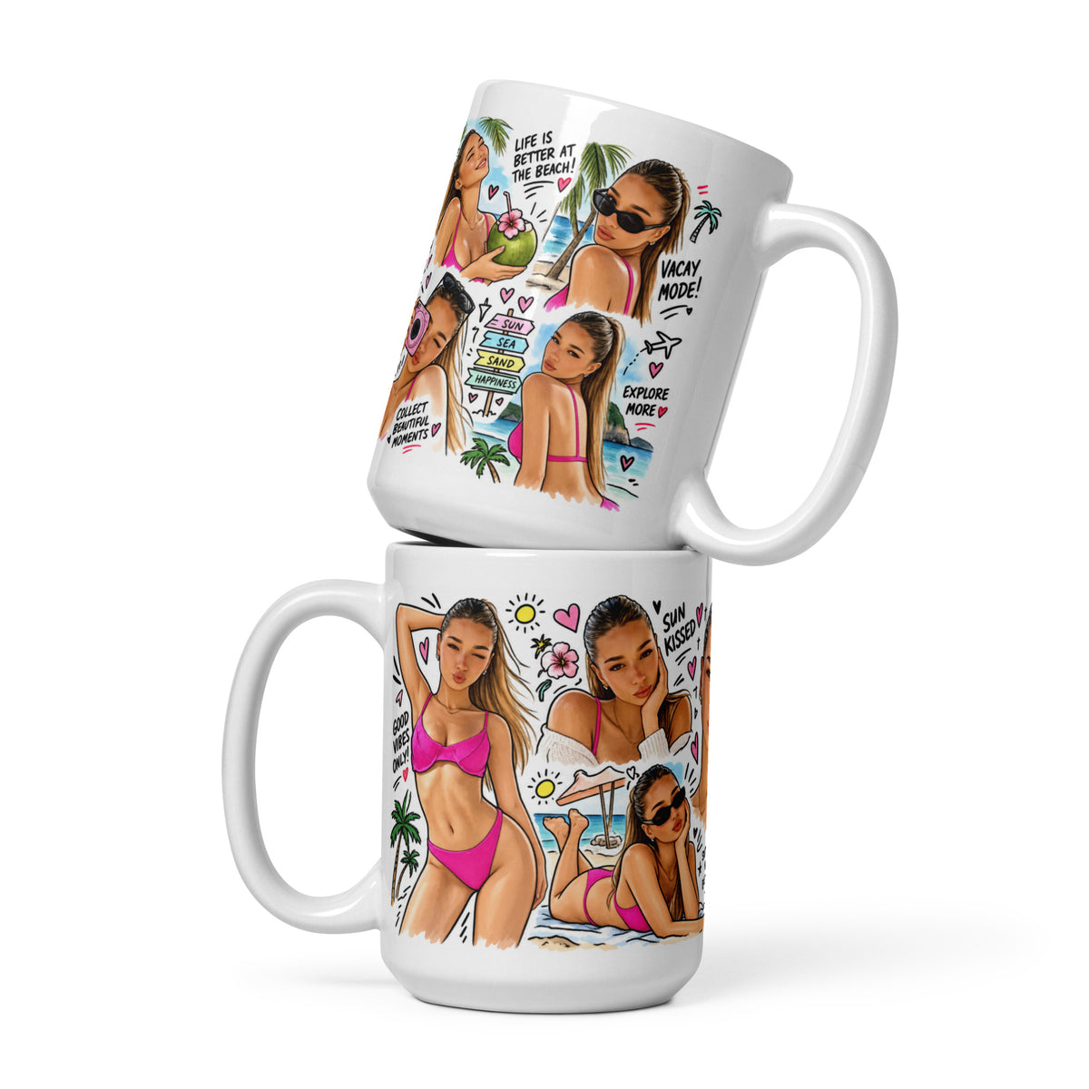 Personalized Cartoon Caricature Mug – Custom Photo Coffee Cup